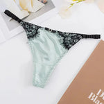 Culotte String Satin & Dentelle - Vignette | Création Satin