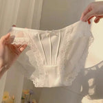Culotte Ultra-Fine Satin & Dentelle - Vignette | Création Satin