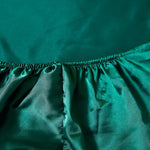 Drap-housse Rayonne Satinée Emeraude - Vignette | Création Satin