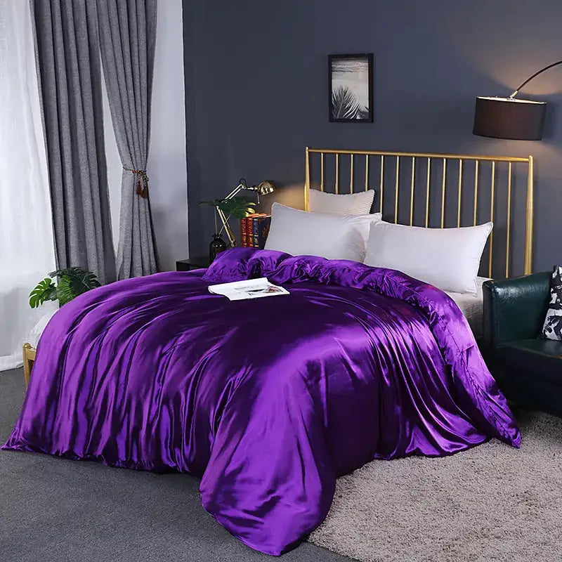 housse-de-couette-satin-brillant-violet
