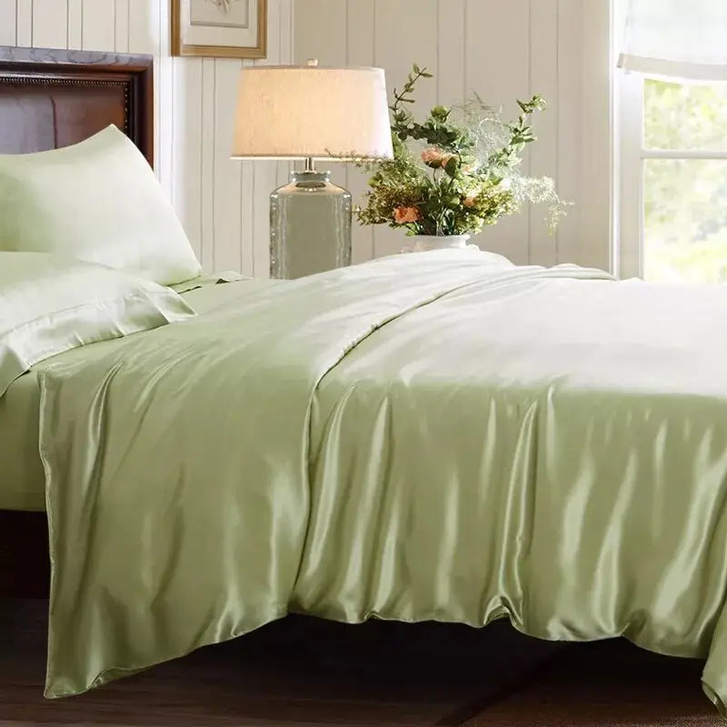 housse-de-couette-sans-couture-satin-vert