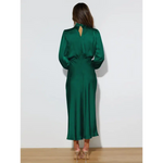 Joanna™ Robe Longue en Satin - Vignette | Création Satin