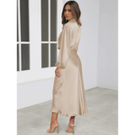 Joanna™ Robe Longue en Satin - Vignette | Création Satin