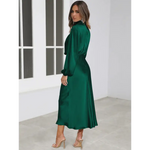 Joanna™ Robe Longue en Satin - Vignette | Création Satin