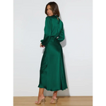 Joanna™ Robe Longue en Satin - Vignette | Création Satin