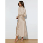 Joanna™ Robe Longue en Satin - Vignette | Création Satin