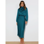 Joanna™ Robe Longue en Satin - Vignette | Création Satin