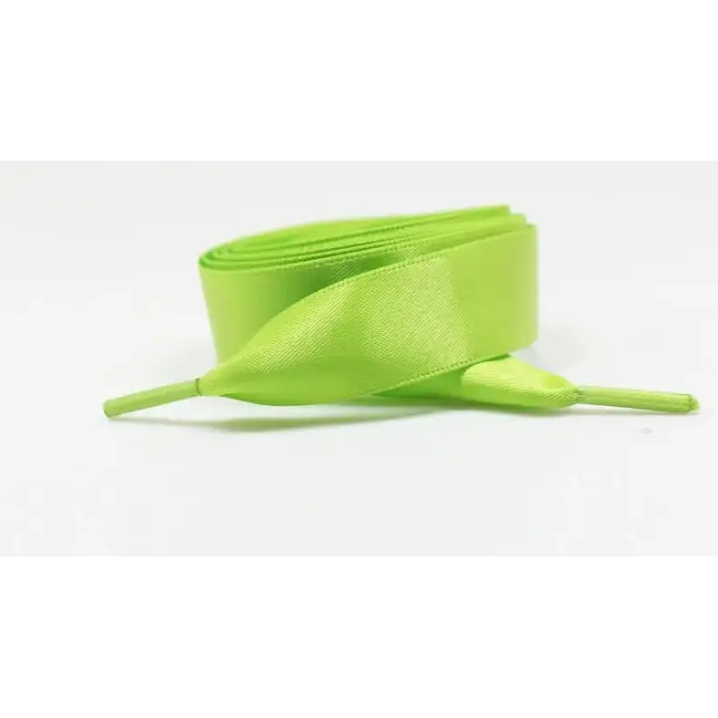 Lacets-Satin-Uni-Vert-Fluo