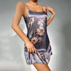 nuisette-girly-satin-violet-imprimé-fleurs