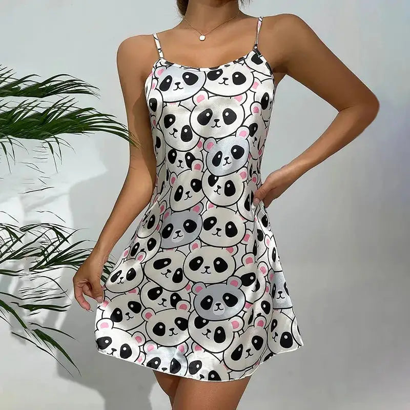 nuisette-girly-satin-imprimé-panda