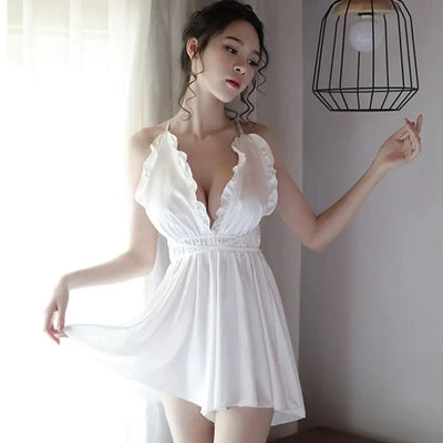 nuisette-glamour-satin-blanc