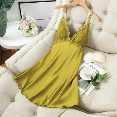 Nuisette-Satin-&-Dentelles-Florales-moutarde