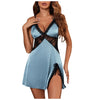 Nuisette-satinée-maille-élégance-et-dentelle-bleu-ciel