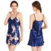 nuisette-satin-imprimé-grue-bleu-marine