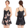 nuisette-satin-imprimé-grue-noir