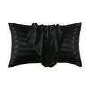 Paire-de-taies-d-oreiller-satin-à-rayures-noir