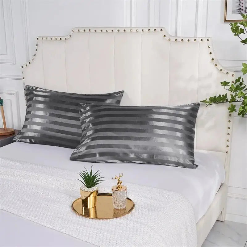 Paire-de-taies-d-oreiller-satin-à-rayures