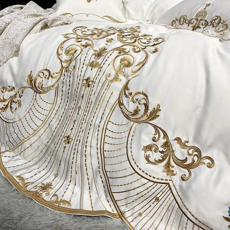 parure-de-lit-brodée-royal-satin-blanc
