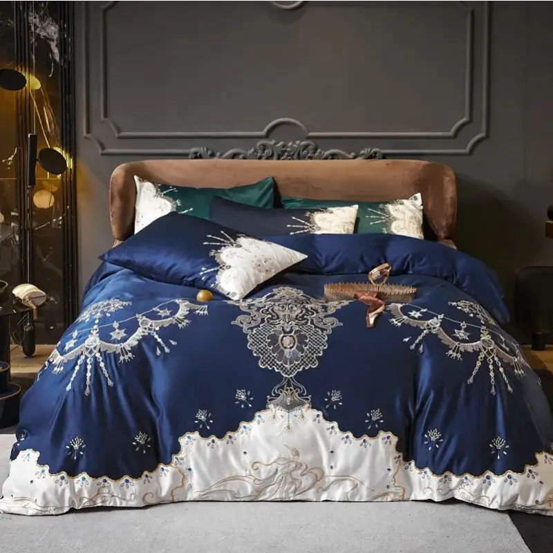 parure-de-lit-satin-broderie-impériale-bleu-turquoise