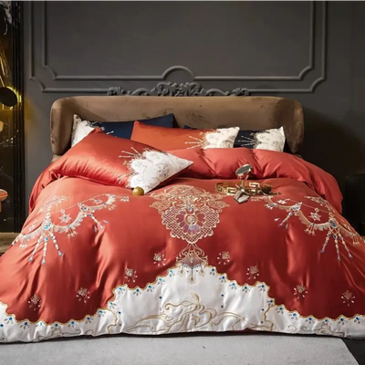parure-de-lit-satin-broderie-impériale-rouge-orangé