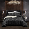 parure-de-lit-satin-élégance-rayée-noir