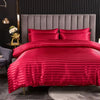 parure-de-lit-satin-élégance-rayée-rouge