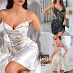 Pyjama Chemise en Satin pour Femme - Vignette | Création Satin