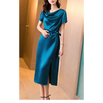 Robe en Satin de Soie Mûrier - Vignette | Création Satin