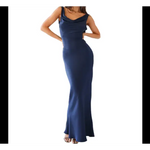 Robe Longue Dos Nu en Satin - Vignette | Création Satin