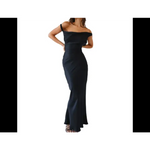 Robe Longue Dos Nu en Satin - Vignette | Création Satin