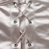 robe satin courte beige avec laçage corset et fente élégante – robe de soirée chic Création Satin