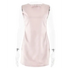 Robe Satin Courte Rose Sans Manche Élégante