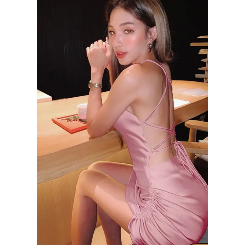 Robe Satin Elégance | Rose | Création Satin 