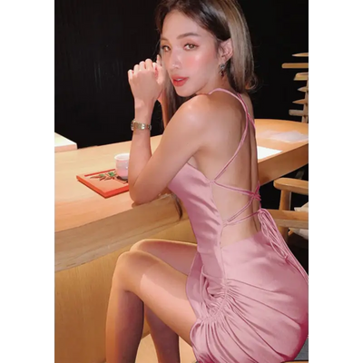 Robe Satin Elégance | Rose | Création Satin