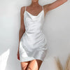 Robe Satin Sexy - Blanc / S