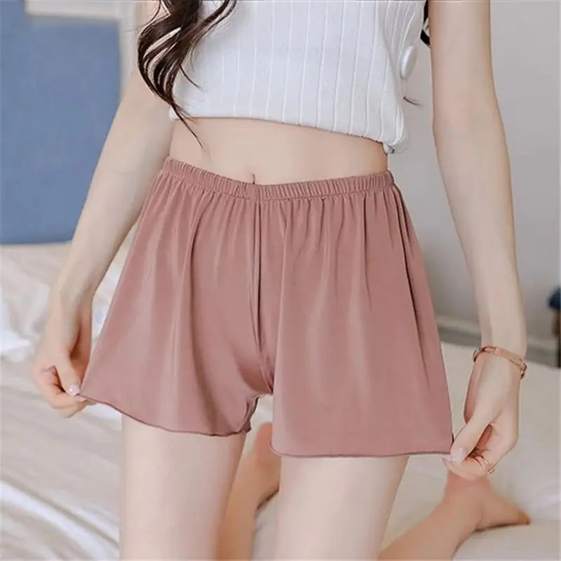 Short-Satin-Élémentaire-Rose