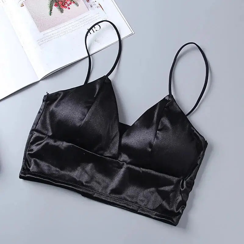 soutien-gorge-brassière-satin-brillant-noir