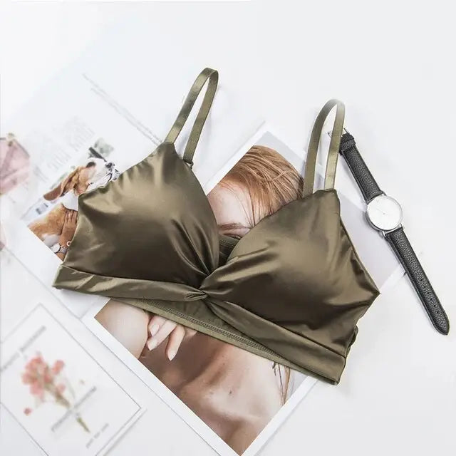 soutien-gorge-brassière-satin-vert