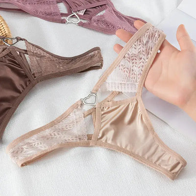 String-Satin-Sexy-Dentelle-Et-Cœur-Transparente