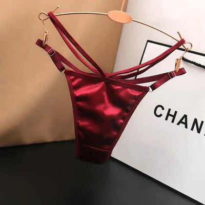 String-Satin-Sexy-Pur-Désir-Rouge-Vin
