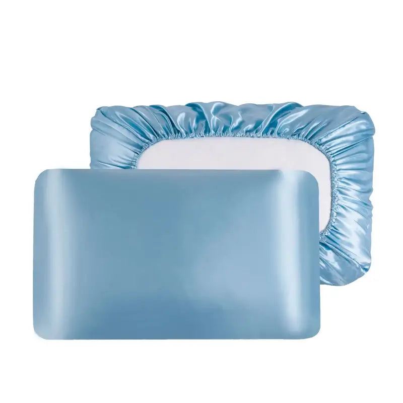 taie-d-oreiller-en-satin-à-bande-élastique-gris