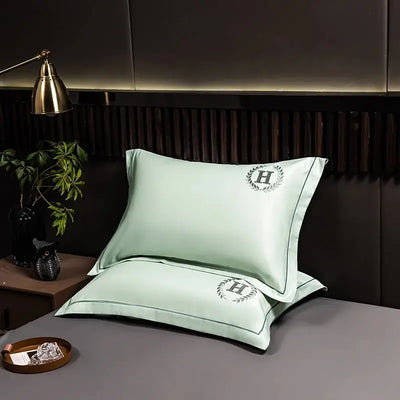 Taie-d-oreiller-satin-de-luxe-thé-vert