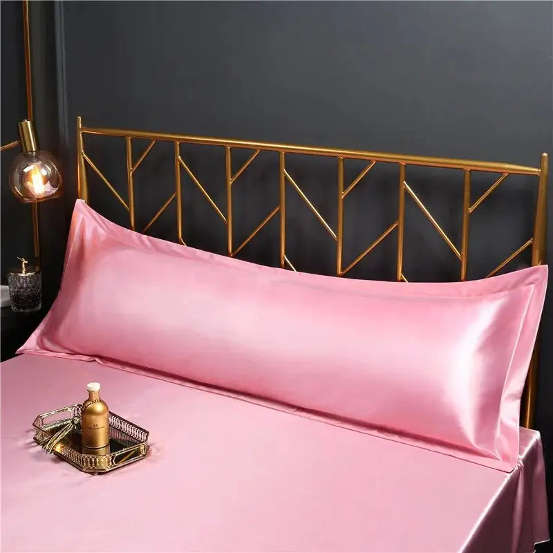 Taie-D'Oreiller Satin-De-Qualité-Supérieure-King-&-Queen-Rose