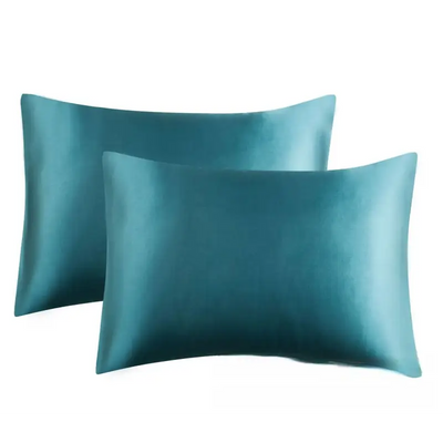 Taie-d-oreiller-satin-douce-et-soyeuse-bleu-turquoise