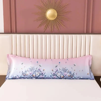 Taie-d-oreiller-Satin-longue-Fantaisie-jacquard-avec-motif-floral