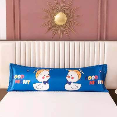 Taie-d-oreiller-Satin-longue-Fantaisie-jacquard-avec-motif-canard-good-night