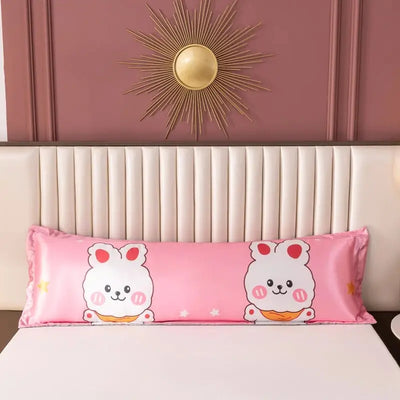 Taie-d-oreiller-Satin-longue-Fantaisie-jacquard-avec-motif-nounours