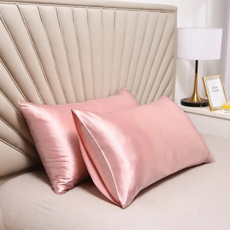 Taie-d-oreiller-Satin-Rose