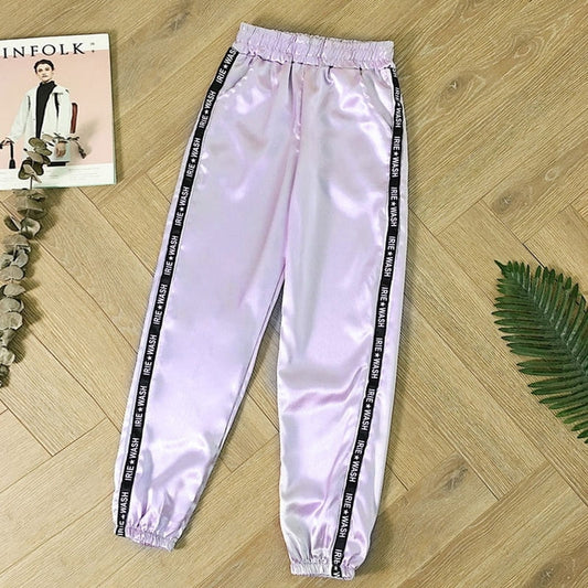 Pantalon Satin Violet.