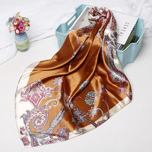 Foulard Satin Beige.